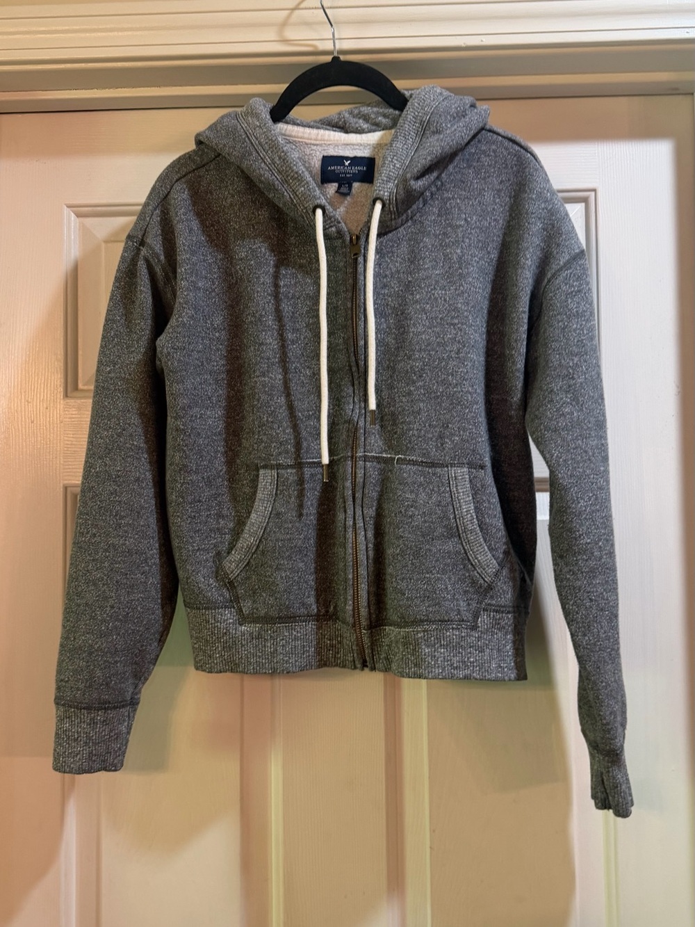 American Eagle Outfitters Gray Full-Zip Hoodie Jacket - Women's Size L P2P 20”